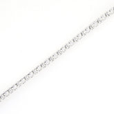 Sterling Silver Semi Mount Tennis Bracelet Setting with round RD 2x2mm design, featuring intricate detailing.